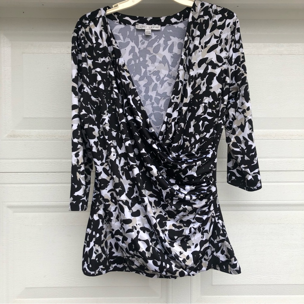 Cross Front Blouse - Gathered to the Side